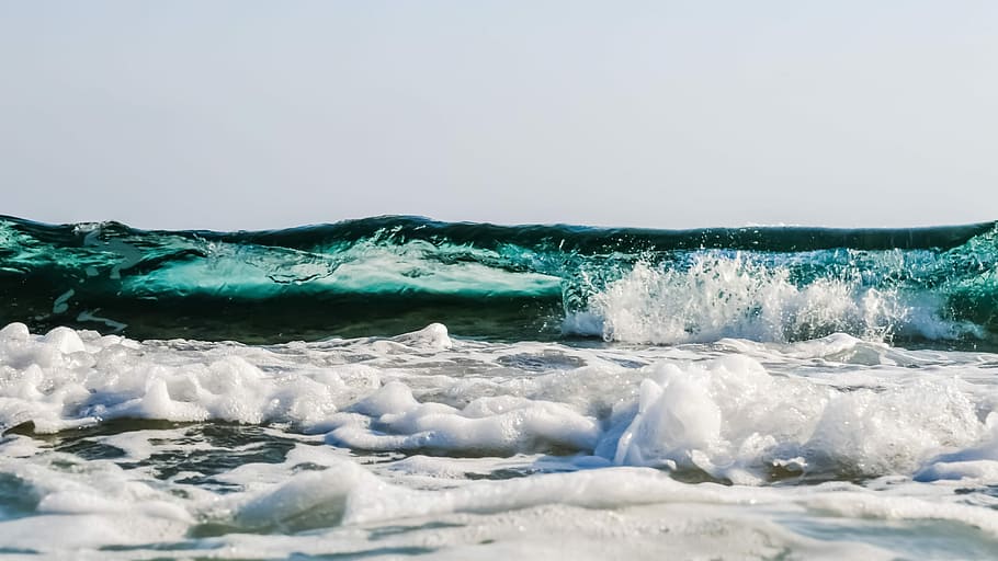 sea waves, Water, Liquid, Spray, Foam, nature, wind, power HD wallpaper