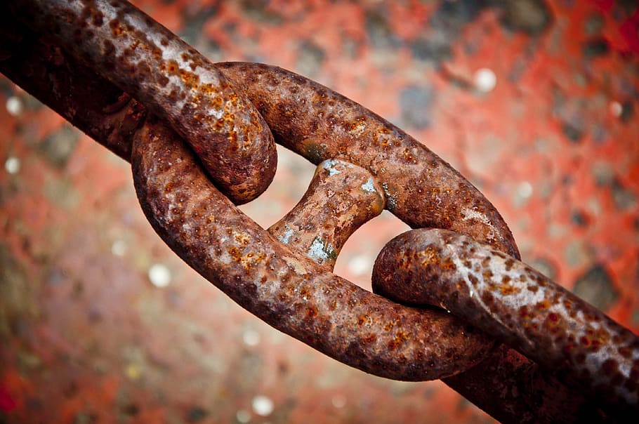 brown and black metal mariner chain, rust, iron, macro, rusty HD wallpaper