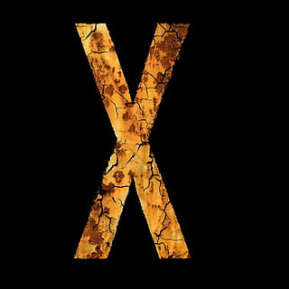 brown cracked X logo, letter, stainless, font, module, alphabet HD wallpaper