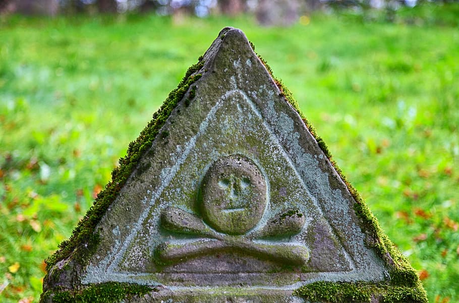 tombstone, old, pointed, cemetery, old grave stones, historically HD wallpaper