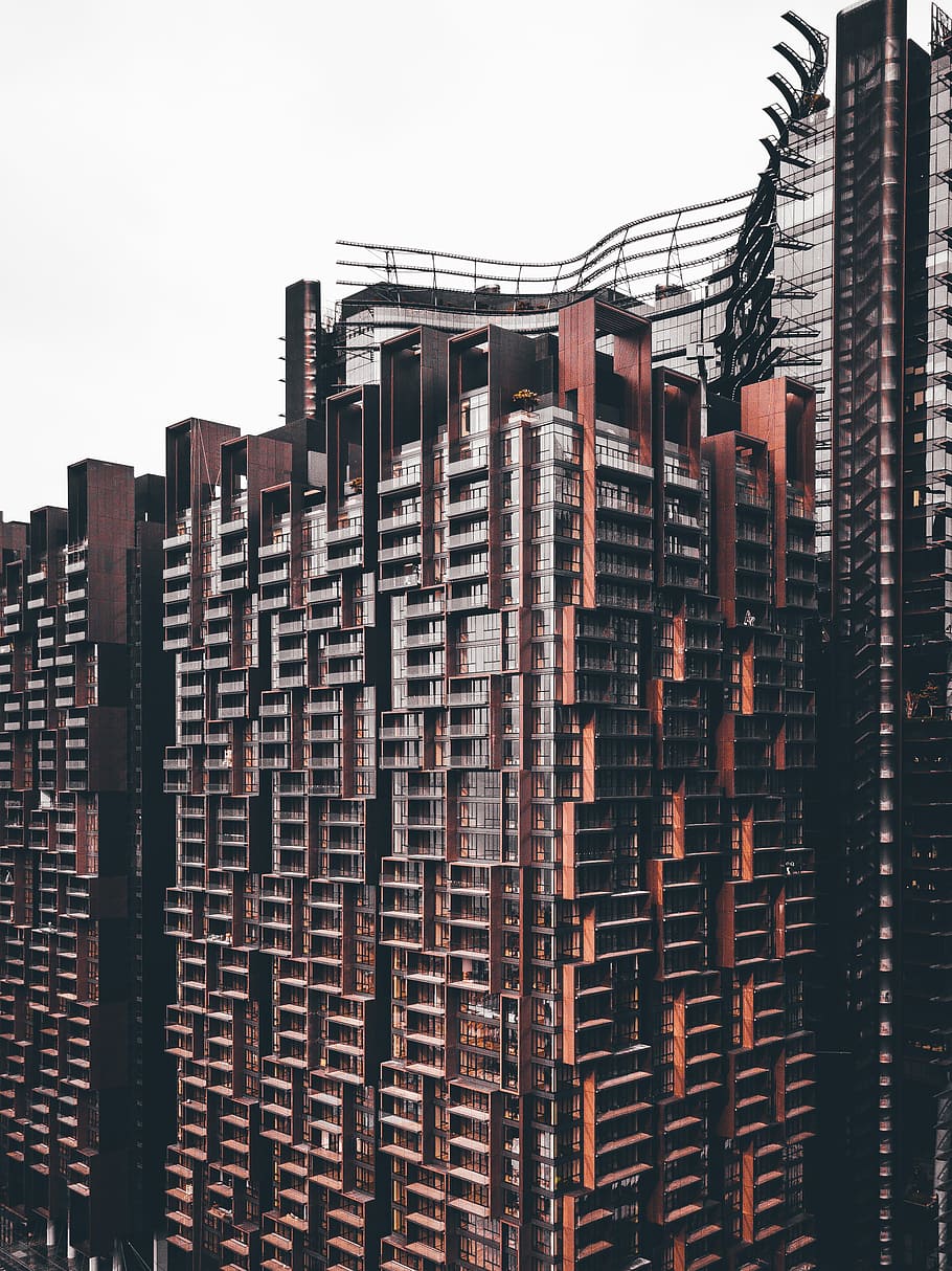 landscape photo of multi-storey building, photo of high-rise building