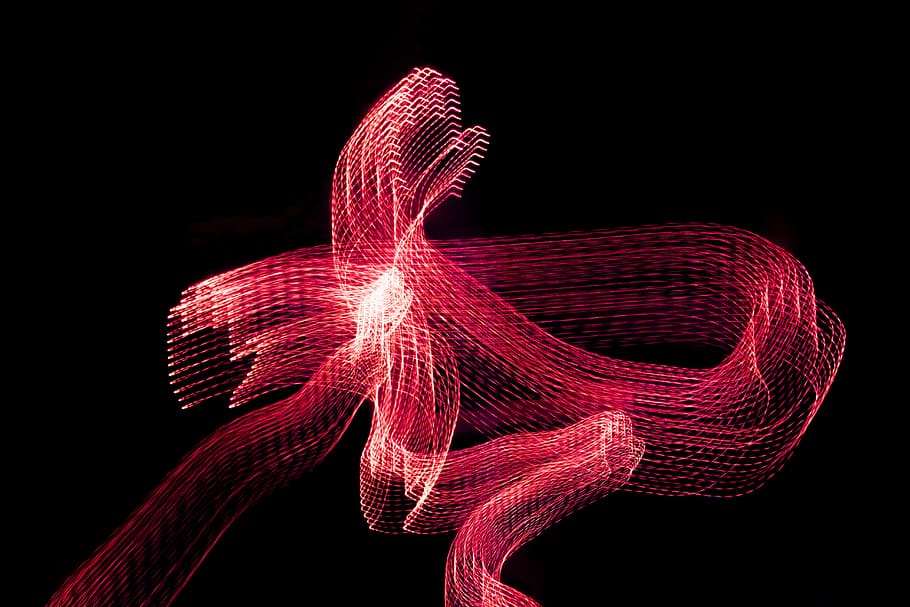 time-lapse photography of red lights, timelapse photo of LED lights HD wallpaper