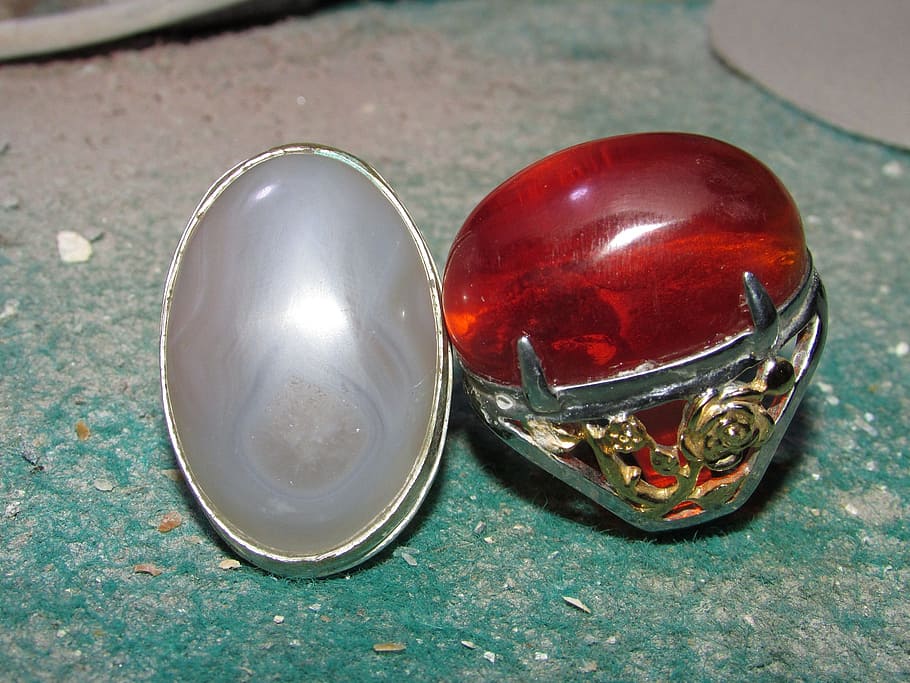 stone, jewel, ring, agate, still life, close-up, high angle view HD wallpaper