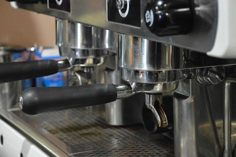 coffee, expressed with foam, coffee machine, machinery, espresso maker HD wallpaper