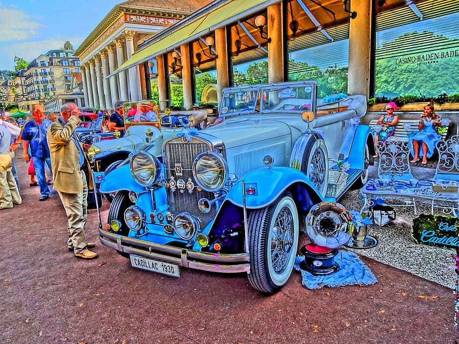 oldtimer, exhibition, painting, classic, automotive, vehicle HD wallpaper