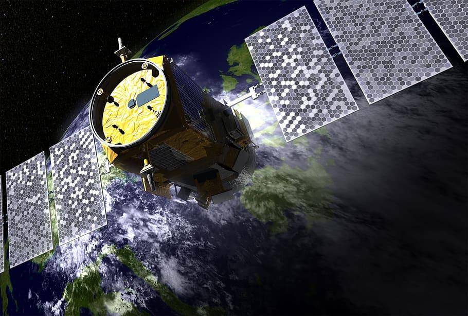 blue satellite, calypso, space, outer space, nasa, space probe HD wallpaper