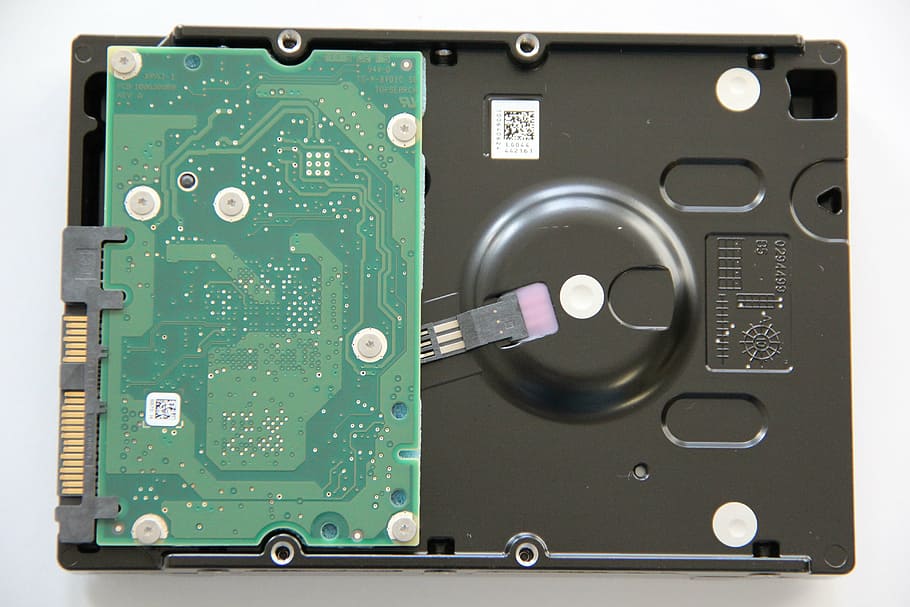 hdd, hard drive, memory, hardware, technology, industry, green color HD wallpaper