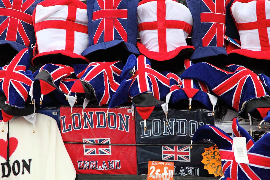 London flag apparel lot, britain, british, clothing, england, HD wallpaper