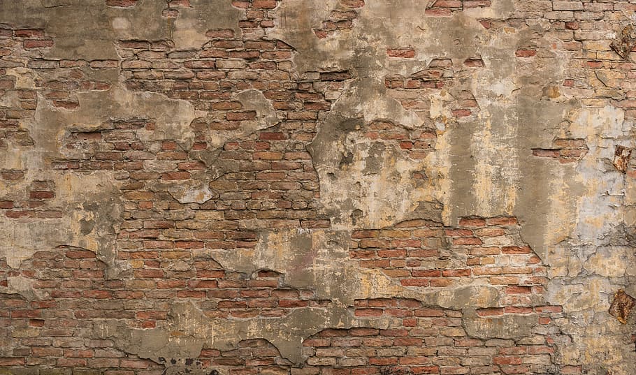 brown bricked wall, old, stone wall, masonry, break up, weathered