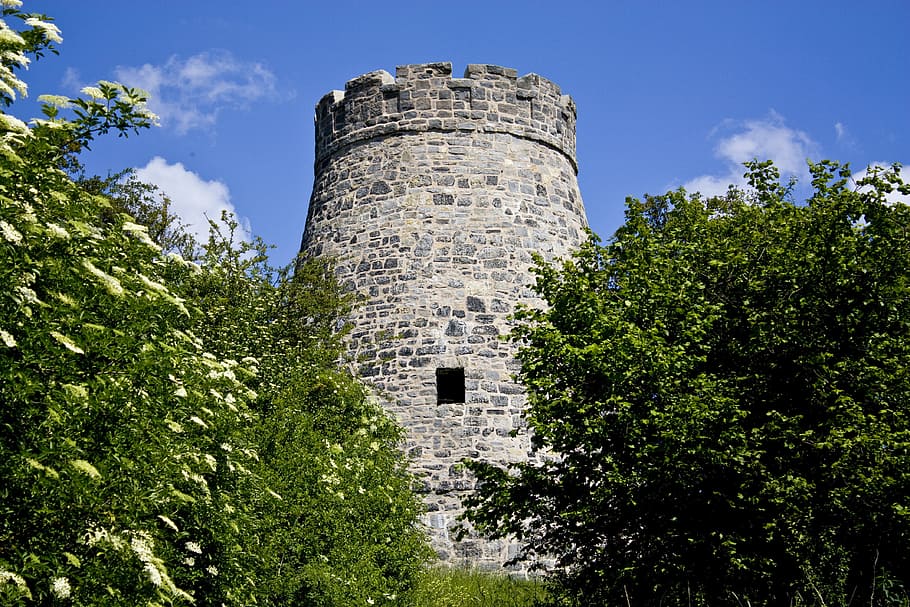 windmill stump, observation tower, barntrup, observation deck HD wallpaper