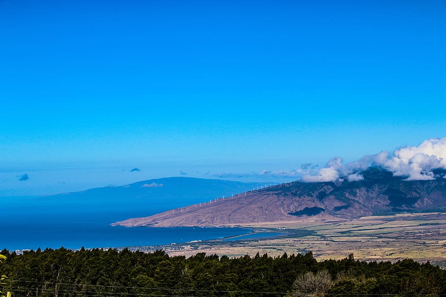 Hi view. Остров Мауи фото с неба.