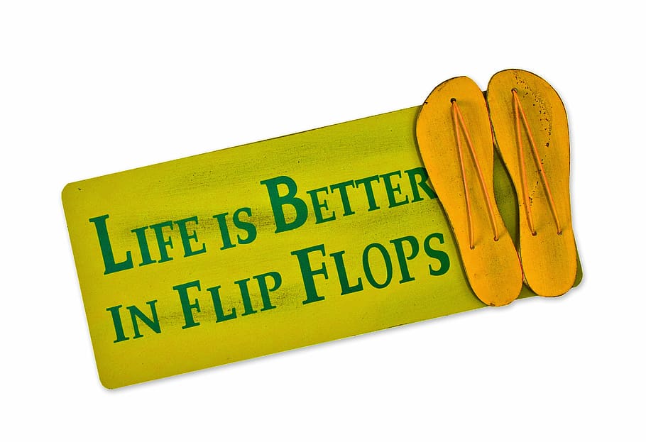Flip Flops, Shield, Postcard, Live, better, shoes, funny, greeting card, HD wallpaper