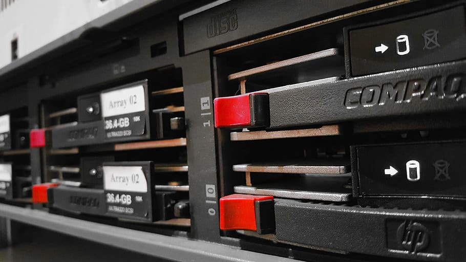 black Compaq server pc, network, computer, computer science HD wallpaper