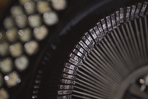 Black and Gray Typewriter in Close Up Shot, blur, old, pattern HD wallpaper
