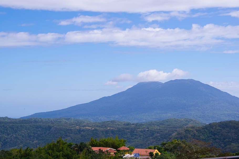 volcano, green, forest, nature, landscape, park, national, travel HD wallpaper