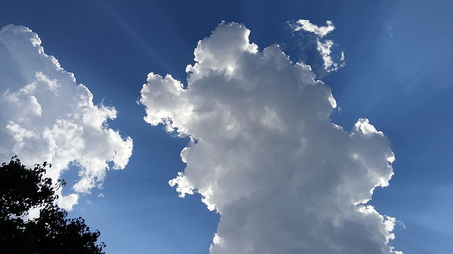 Clouds, Blue Sky, Sun, Nature, blue sky background, sky clouds HD wallpaper