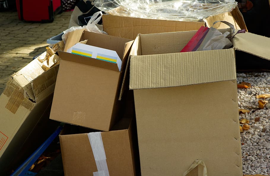 assorted brown boxes, cartons, packaging, package, cardboard HD wallpaper