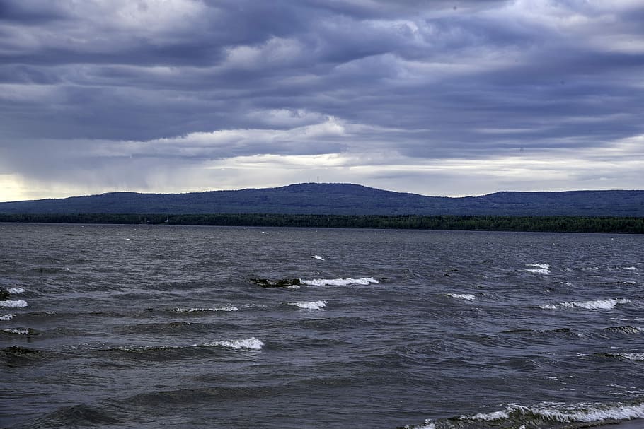 Lesser Slave Lake landscape with clouds , alberta, canada, landscapes HD wallpaper