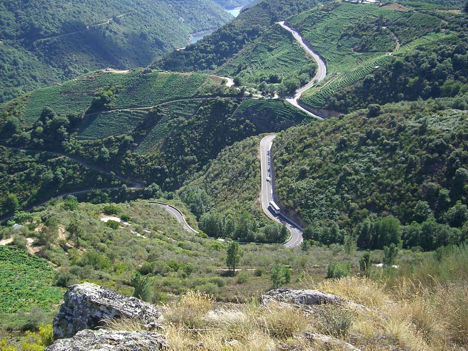 galicia, mountain, nature, ribeira sacra, landscapes, hill, HD wallpaper