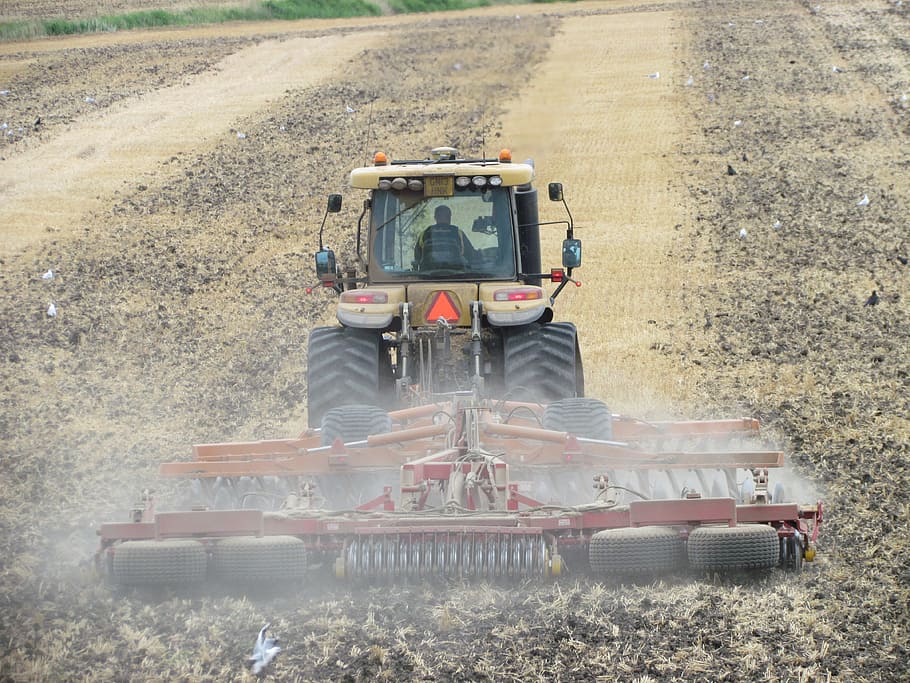 Tractor, Rotavator, Farm, Soil, agricultural, earth, plough HD wallpaper
