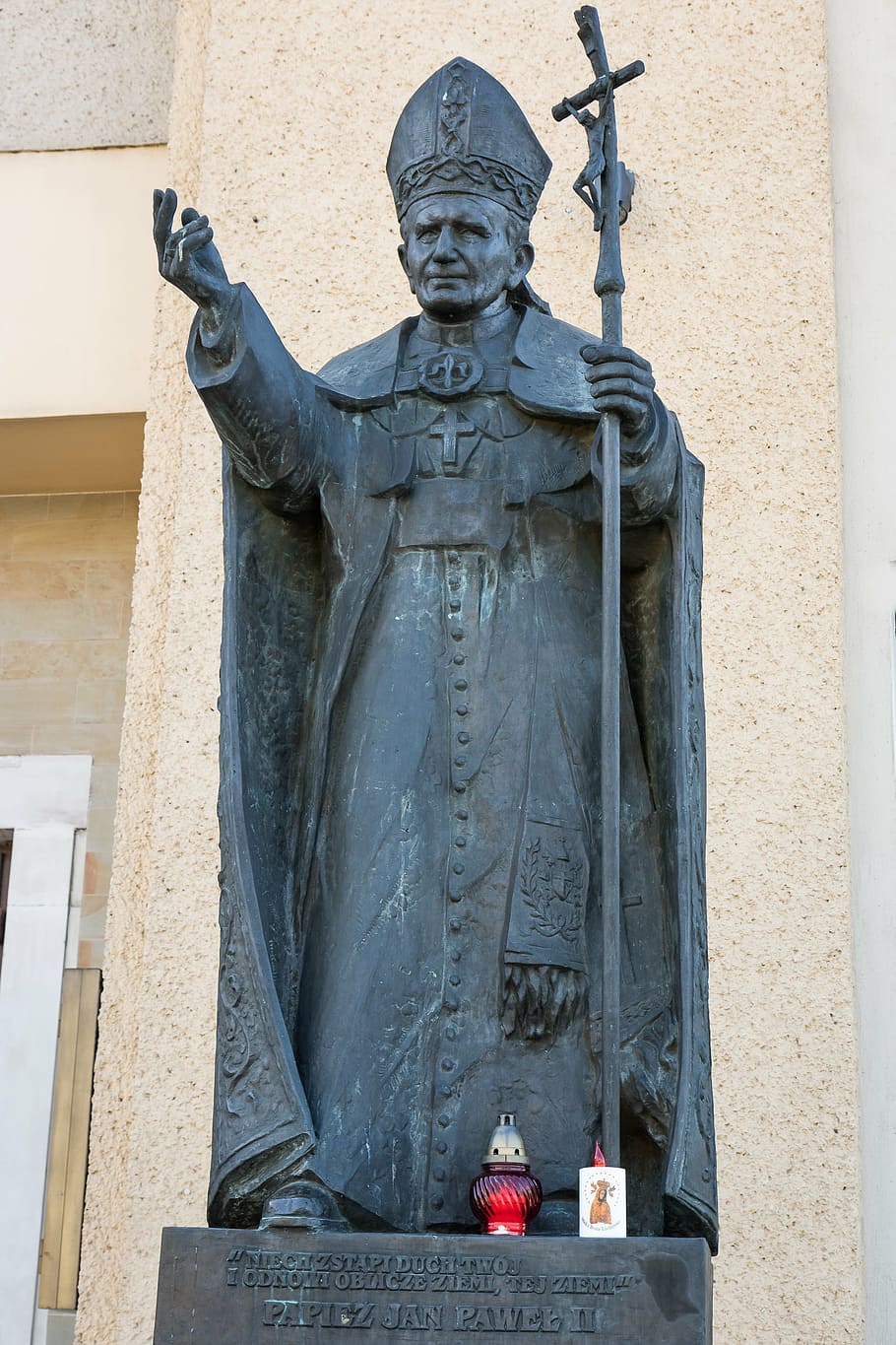 pope john paul ii, monument, figure, the catholic church, holy
