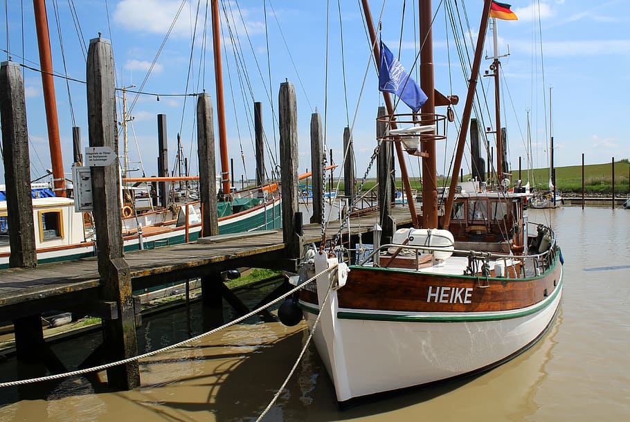 harbour, cutter, ship, germany, river, boat, water, sea, fishing HD wallpaper