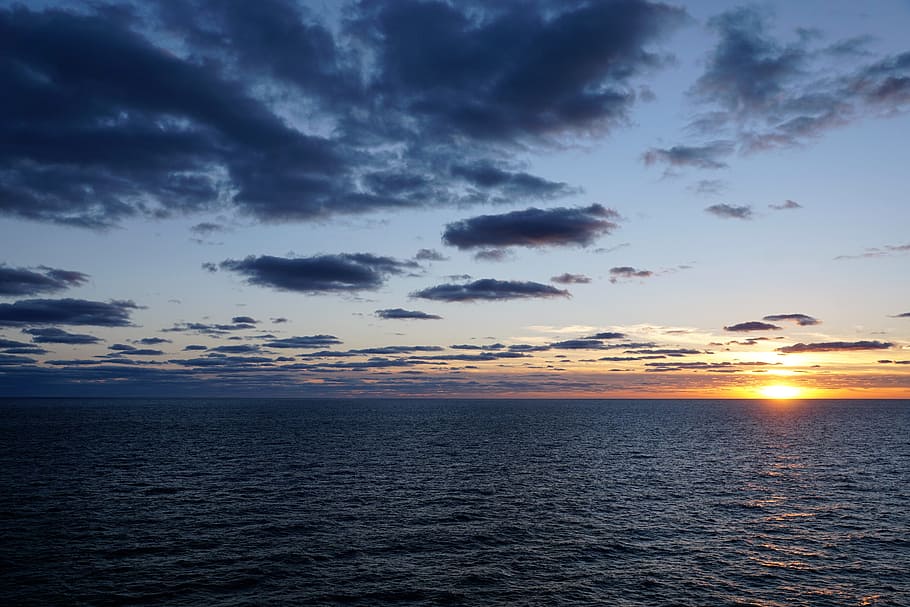 sky, mood, sea, ocean, atlantic, lake, deep, travel, blue, cloud - sky HD wallpaper