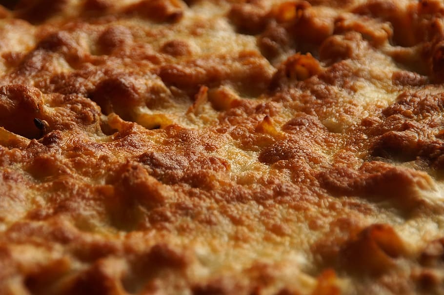 baked ziti, close up, scalloped, background, eat, delicious, HD wallpaper