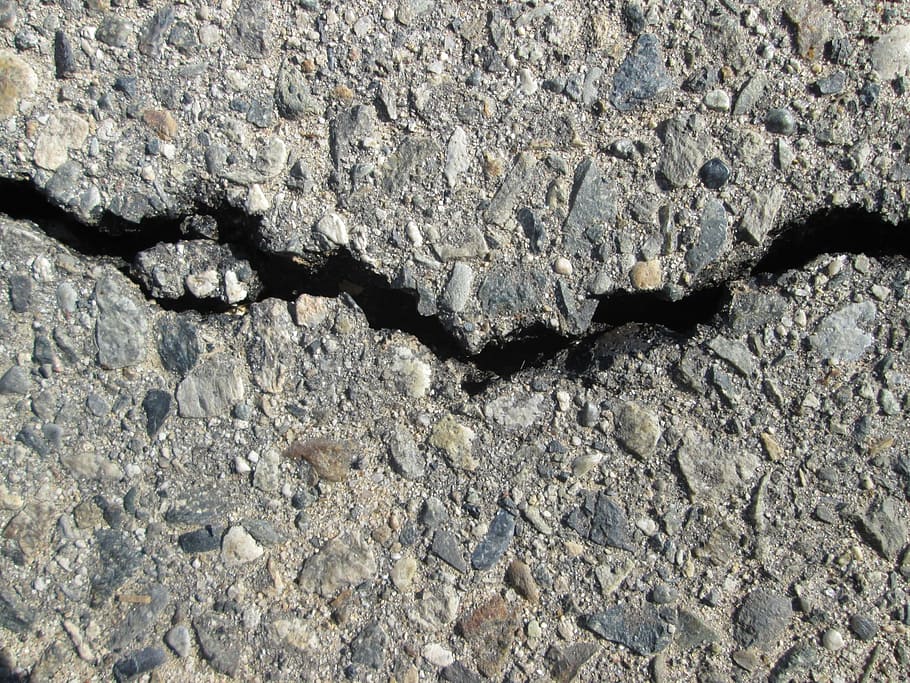 break gray stone, asphalt, crack, background, line, road, street HD wallpaper