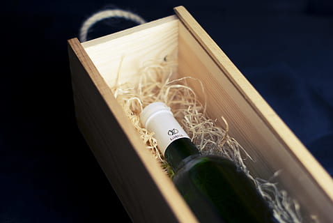 alcohol, gift, present, wine, bottle, close-up, indoors, no people HD wallpaper
