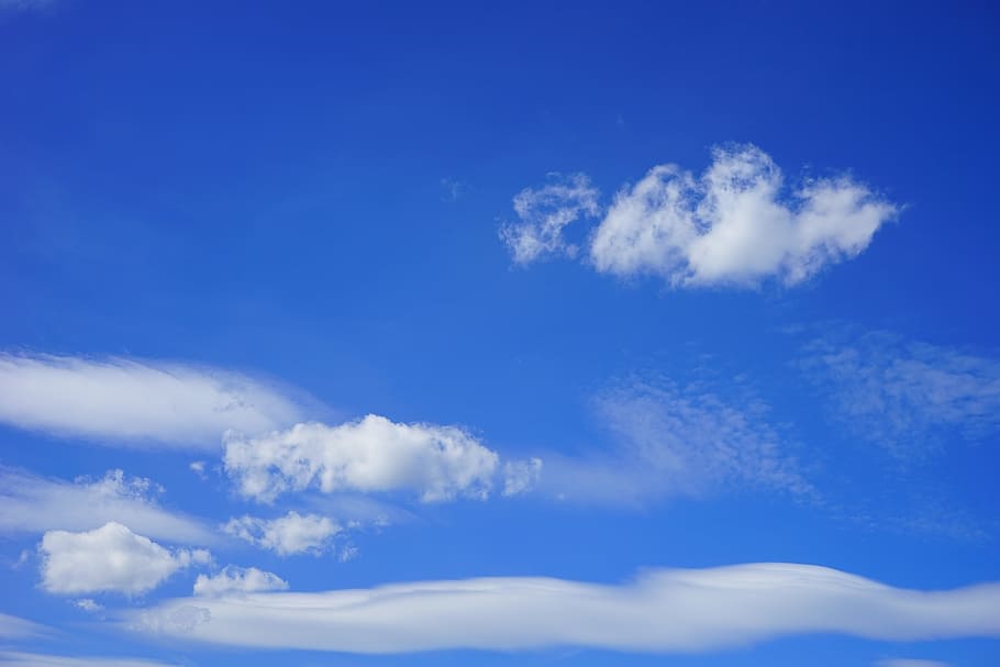 white clouds during daytime, sky, summer day, blue, clouds form HD wallpaper