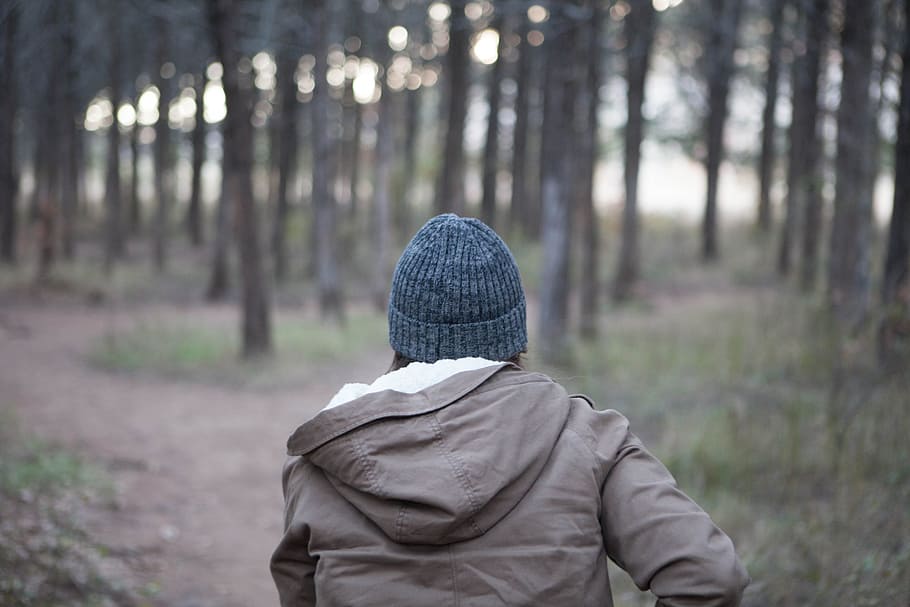 people, back, hoodie, jacket, beanie, running, fitness, exercise HD wallpaper