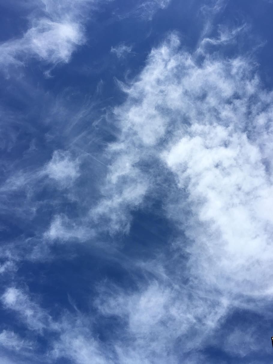 sky, clouds, weather, blue, background, cloud - sky, low angle view HD wallpaper