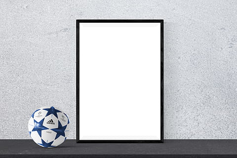 rectangular black framed mirror, poster, mockup, presentation HD wallpaper