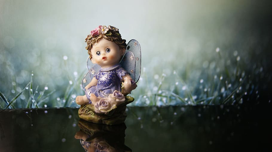 angel, figure, reflection, background, wings, girl, cute, innocence HD wallpaper