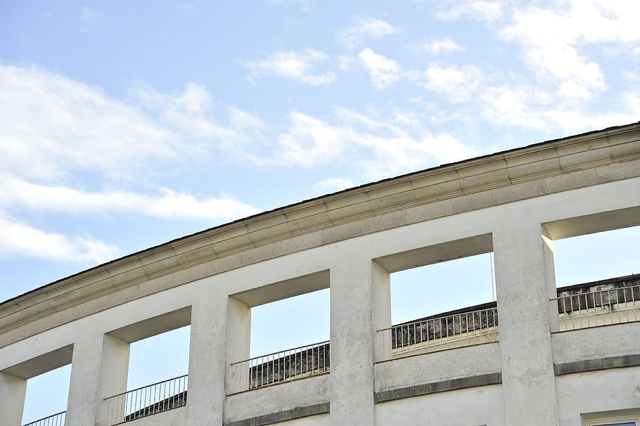 Building, Roundabout, Perspective, Sky, architecture, place of work HD wallpaper