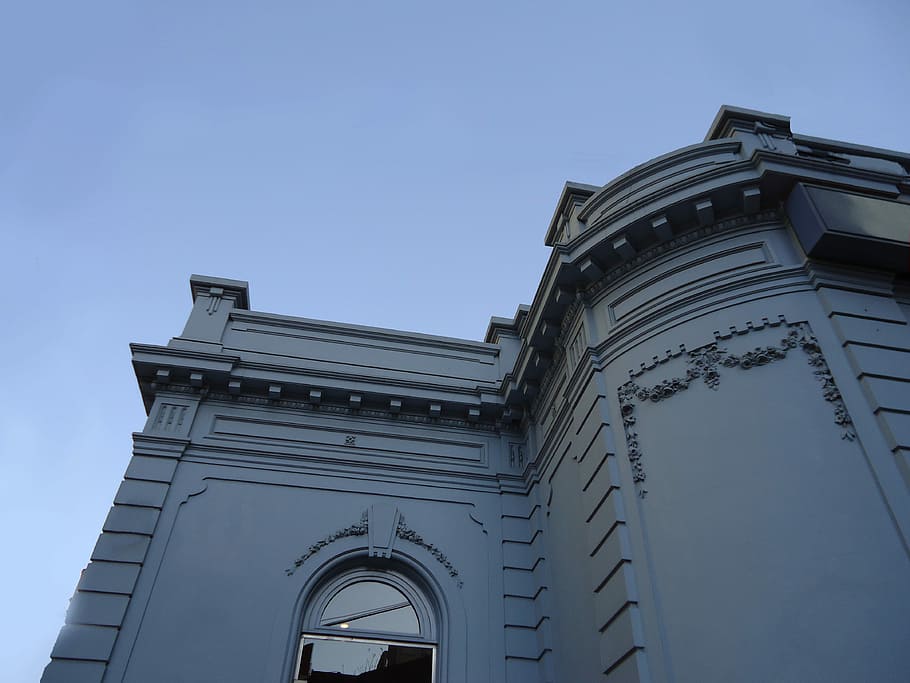 architecture, facade, building, blue, low angle view, built structure HD wallpaper