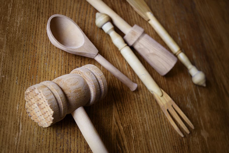 kitchen, utensils, wooden, cooking, tools, food, rustic, kitchenware