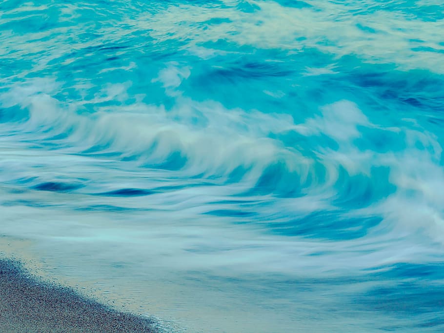 ocean, wave, surf, water, sea, blue, full frame, nature, backgrounds HD wallpaper