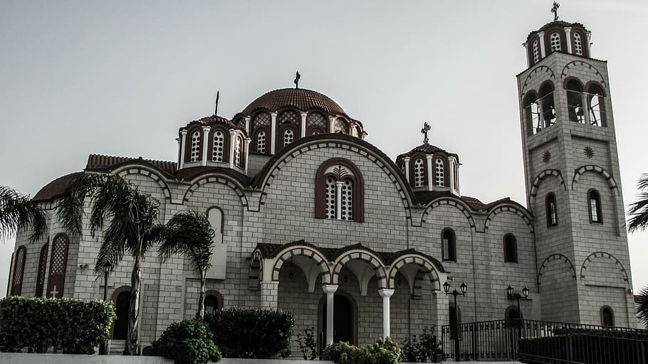 cyprus, paralimni, ayia varvara, church, architecture, orthodox, HD wallpaper
