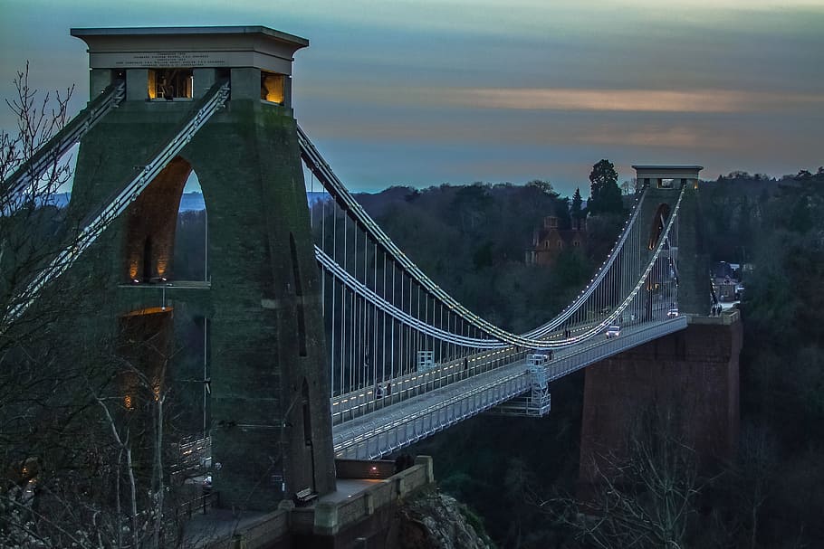 cable bridge, bristol, building, built structure, architecture HD wallpaper