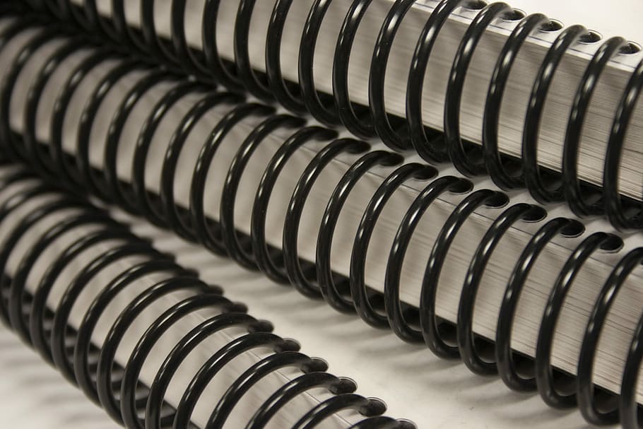 coils, manuals, business, binding, spiral, close-up, no people HD wallpaper