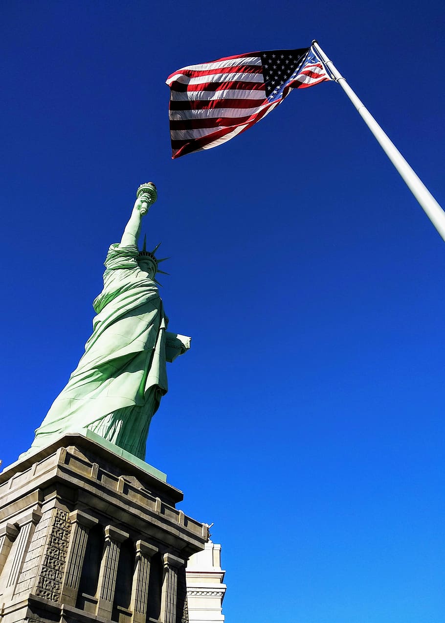 The Statue of Liberty at Hotel NY NY, Las Vegas, Statue of Liberty, USA HD wallpaper