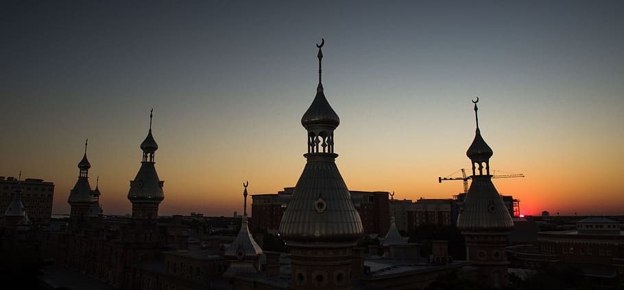 architecture, building, infrastructure, sky, sunset, cloud HD wallpaper
