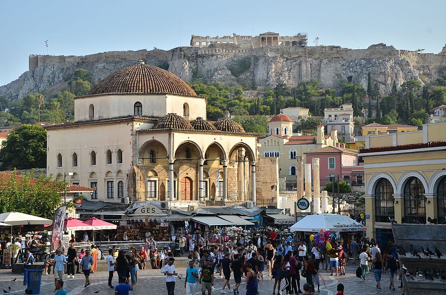 greece, athena, culture, acropolis, plate, city, ancient, religions, HD wallpaper