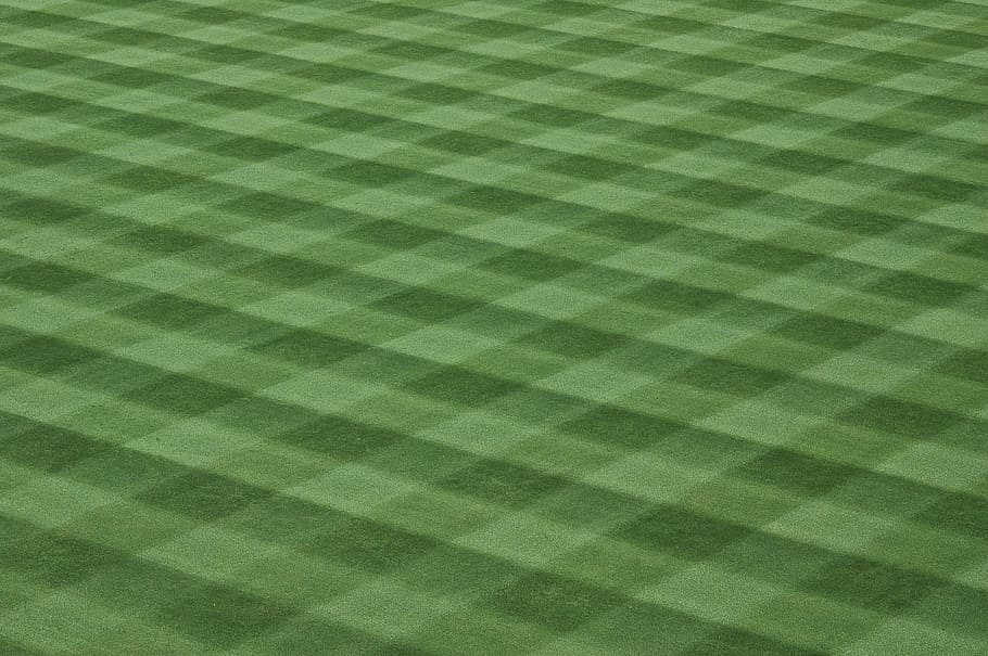 green textile, baseball field, landscape, lawn, grass, nature