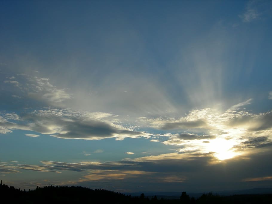 clouds, sun, heaven, sky, cloud - sky, beauty in nature, scenics - nature HD wallpaper