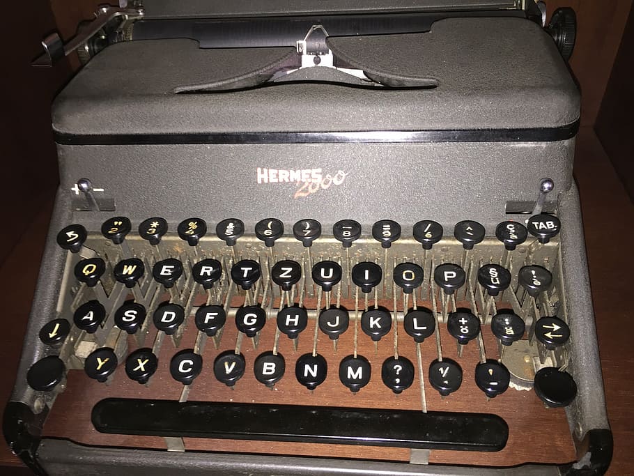 typewriter, former, old typewriter, retro, communication, vintage HD wallpaper