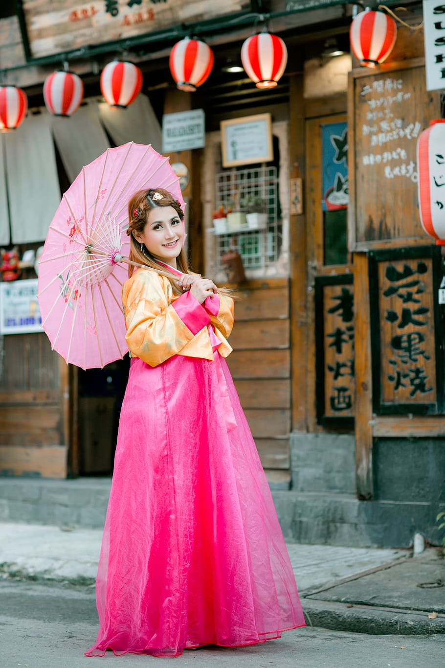 korean, girl, portrait, hanbok, asian, woman, young, female, HD wallpaper