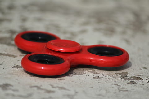 Fidget, Spinner, Toy, fidget spinner, red, no people, close-up HD wallpaper